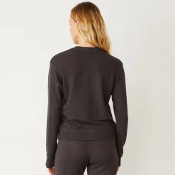 MONROW Supersoft Crew Neck Sweatshirt WASHEDBLACK Sale